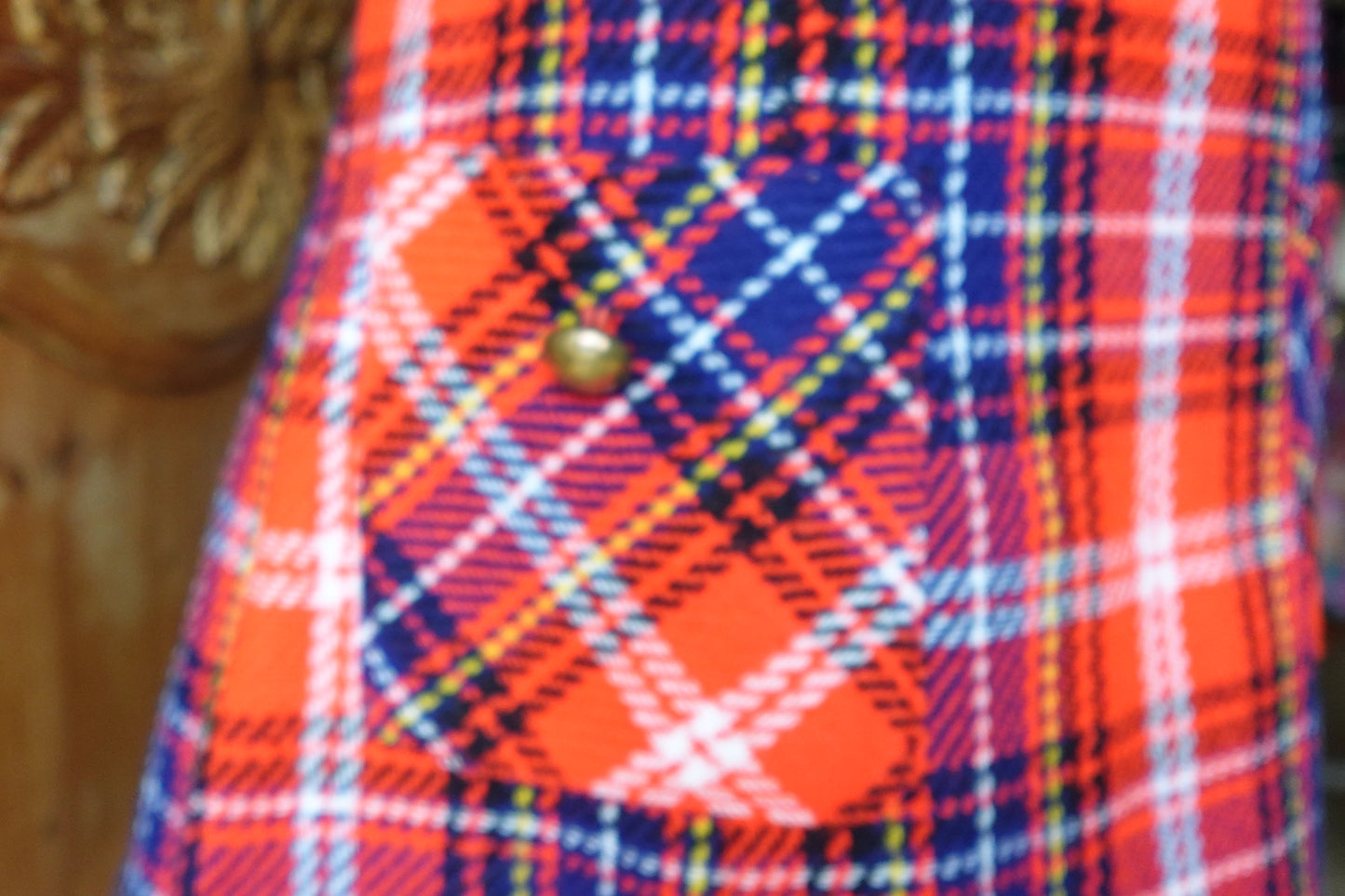 1960's Plaid Mini Dress