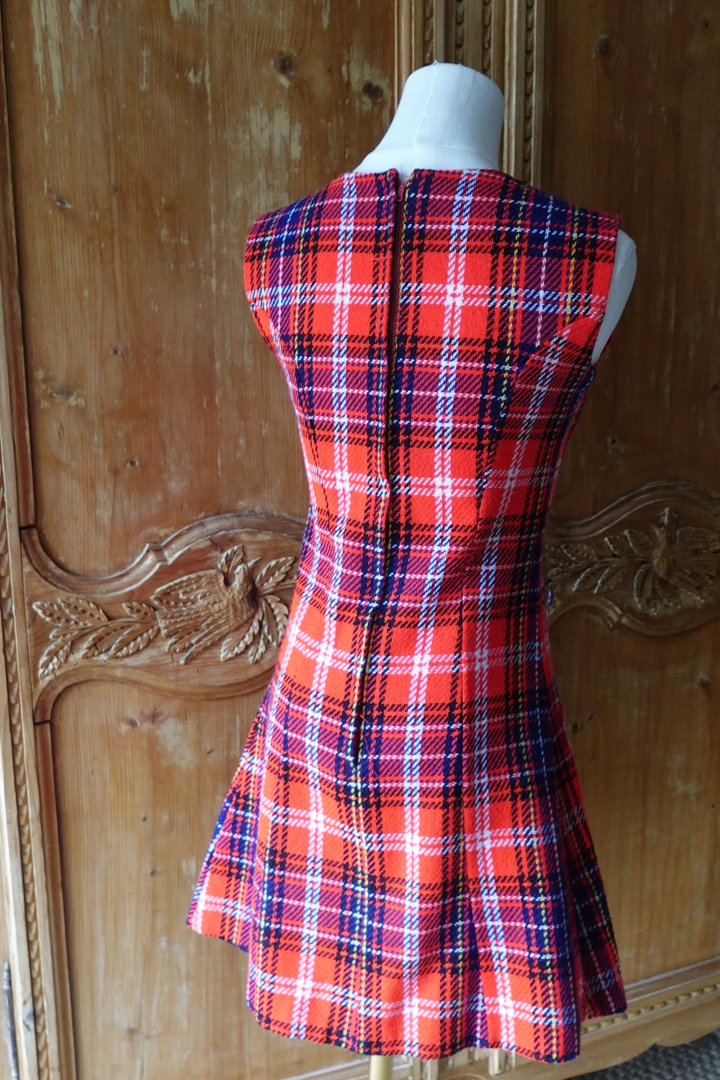 1960's Plaid Mini Dress