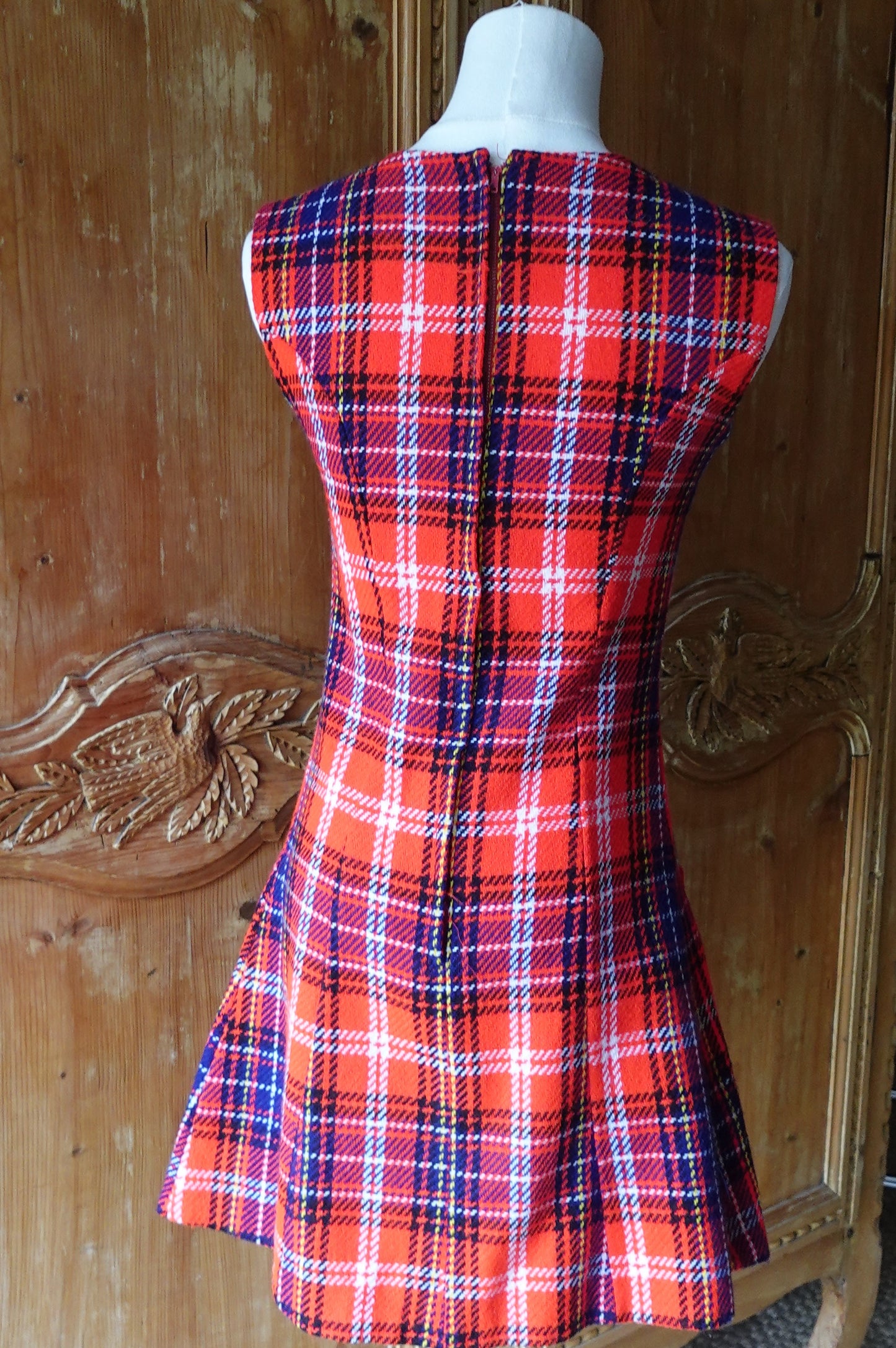 1960's Plaid Mini Dress