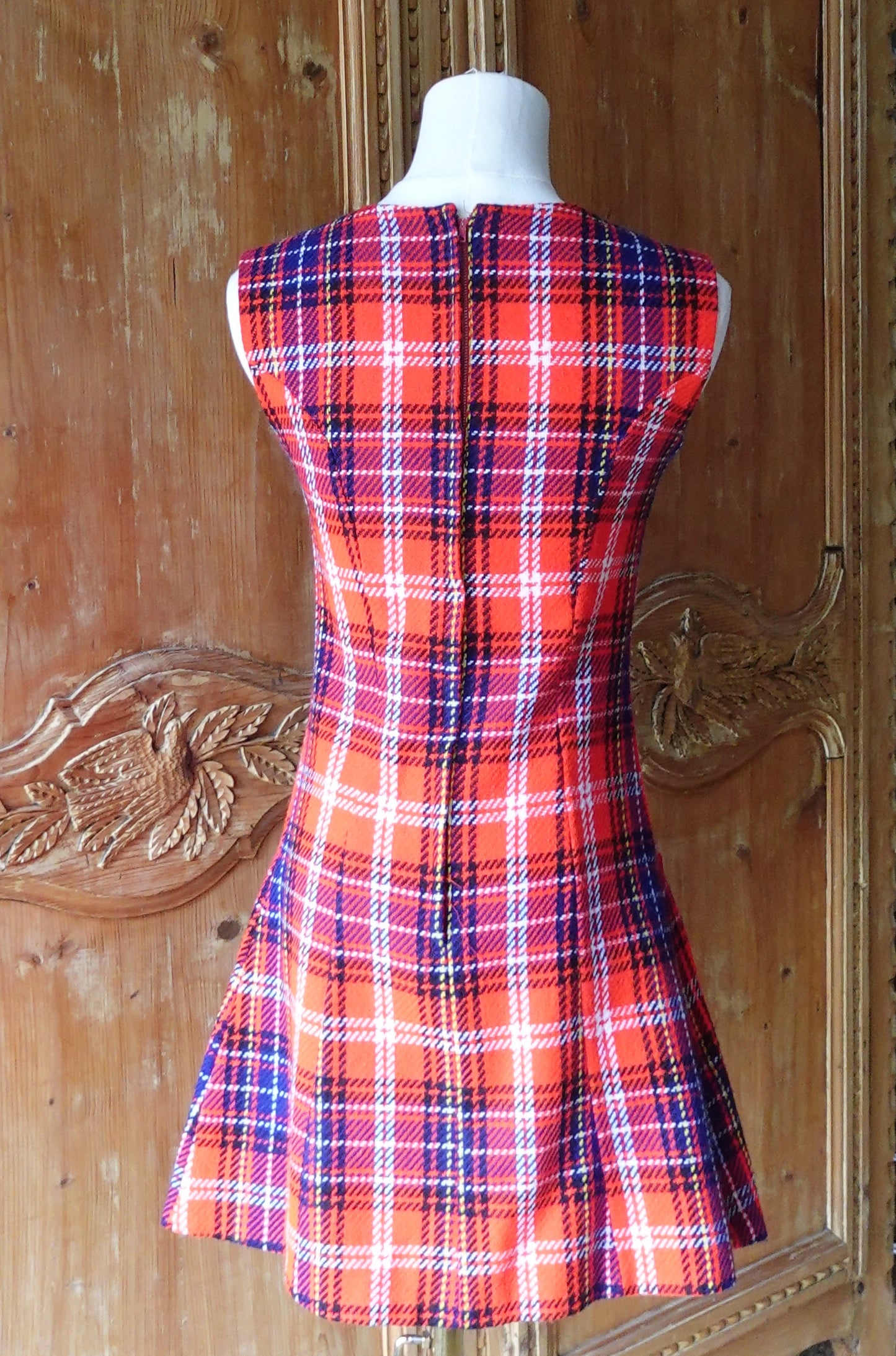 1960's Plaid Mini Dress