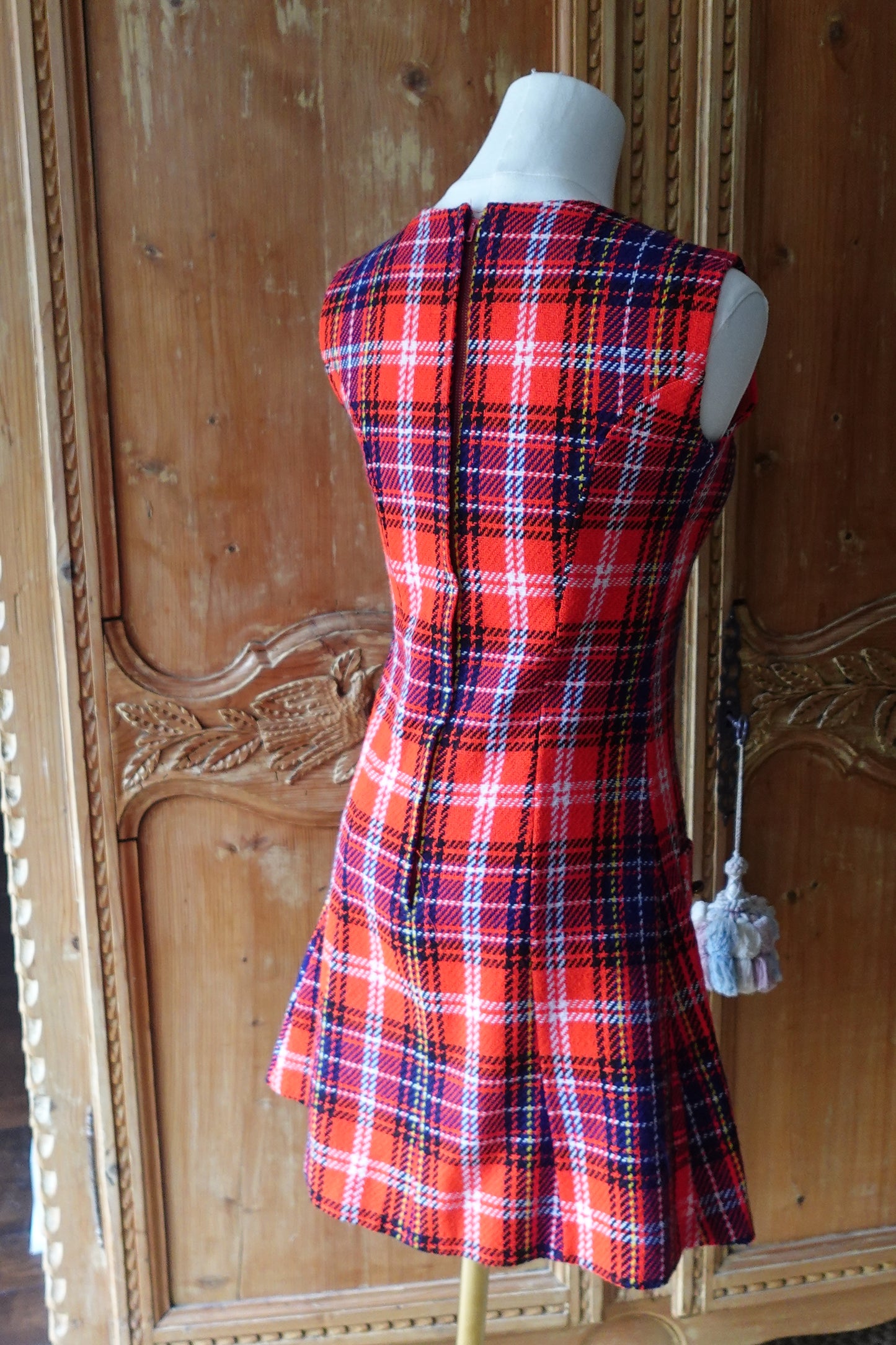 1960's Plaid Mini Dress