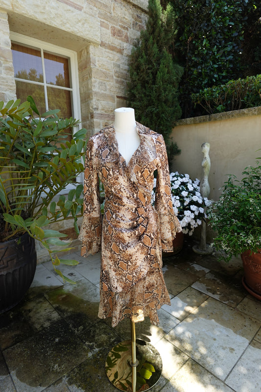 Diane Von Furstenberg Snake Print Dress