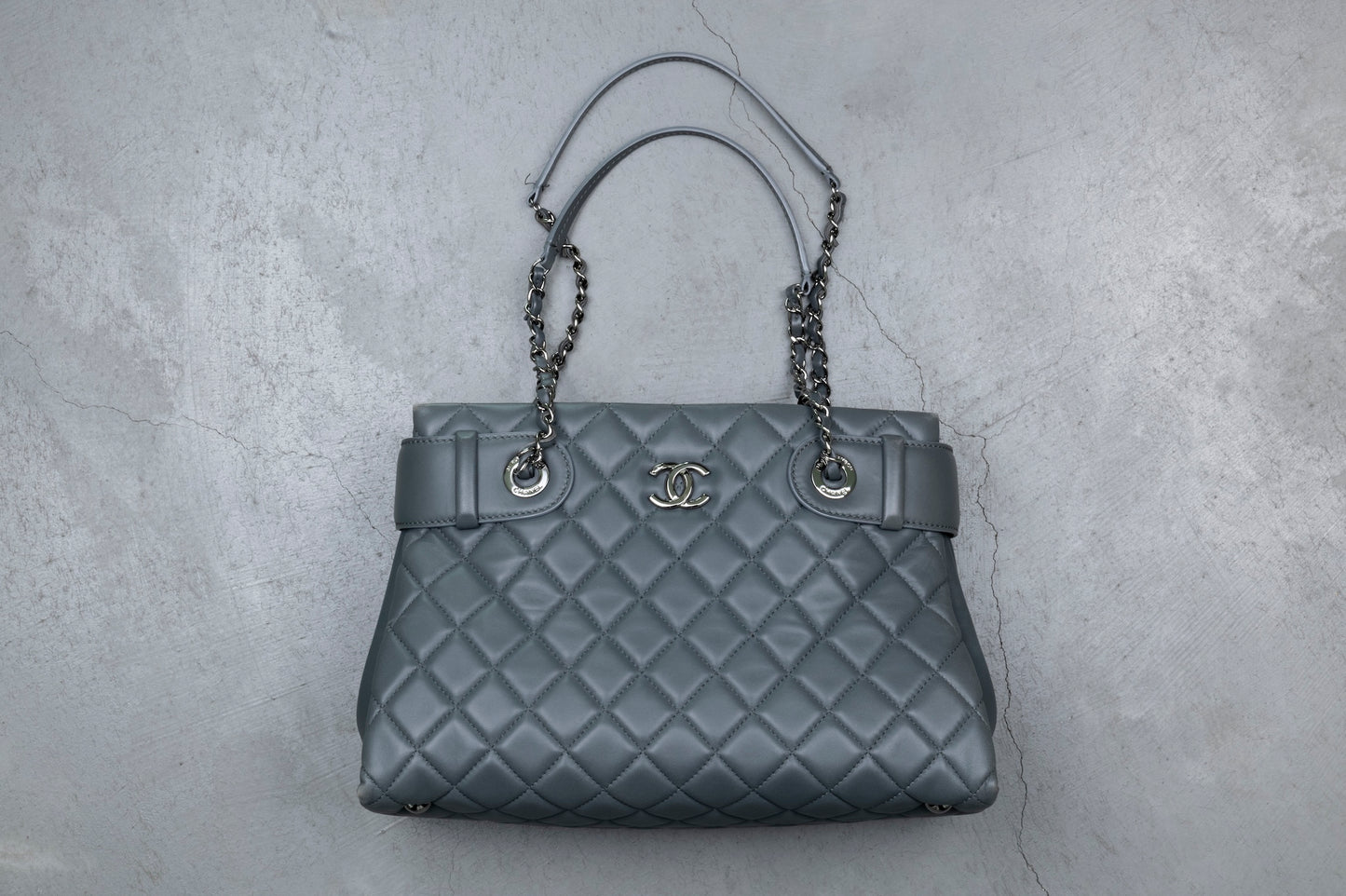 Chanel  Graphite Grey Lambskin Tote