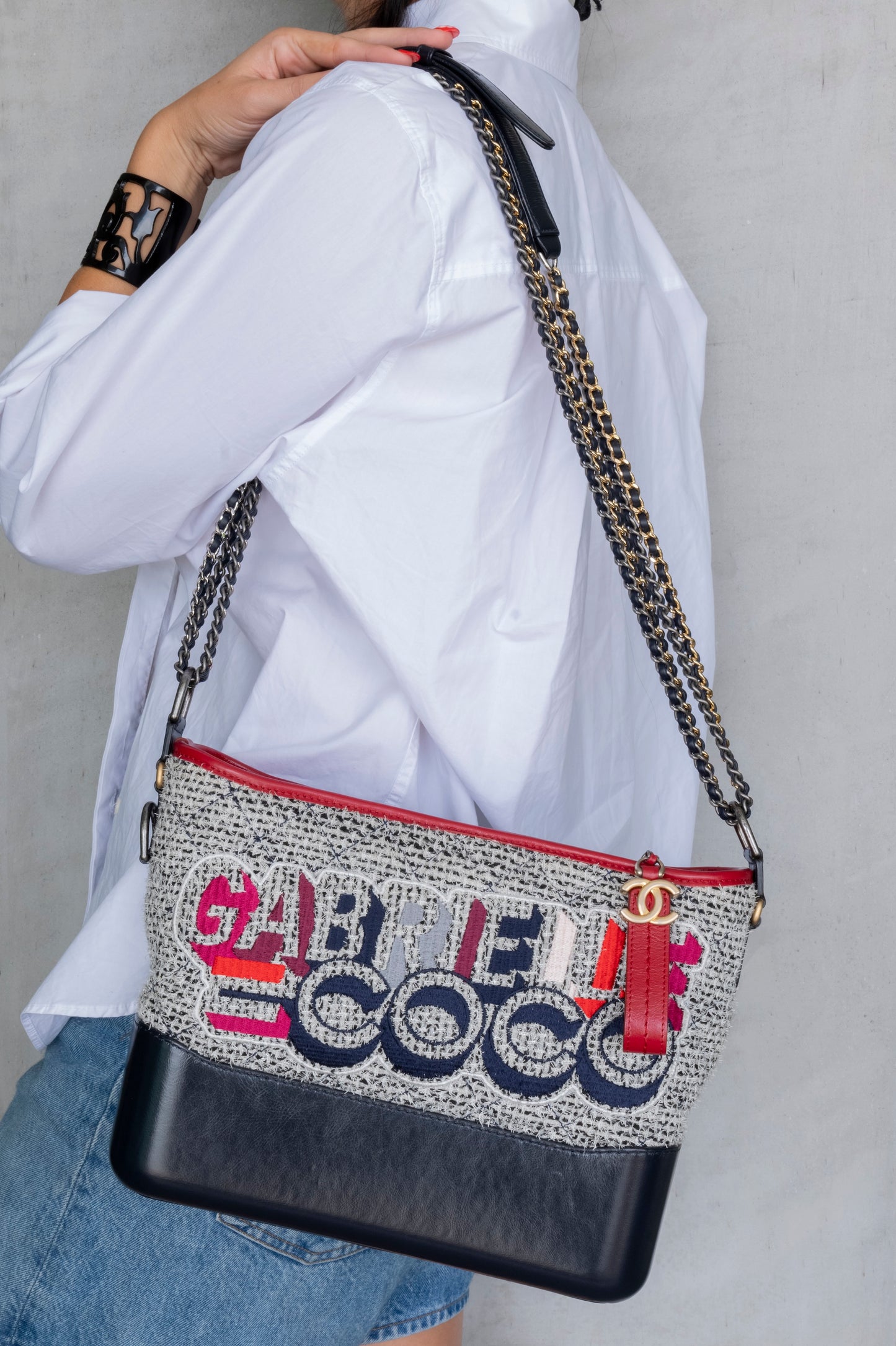 Chanel Medium Tweed Gabrielle Hobo