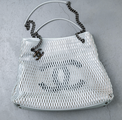 Chanel Laser Cut Perforated CC Tote Bag